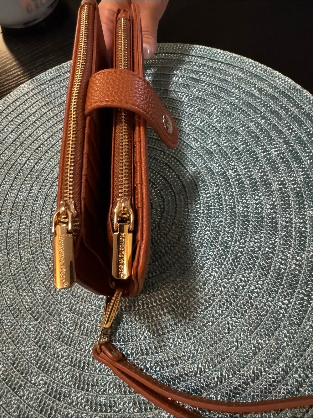 Montana West Pebbled Wristlet in Cognac - Picture 13 of 13